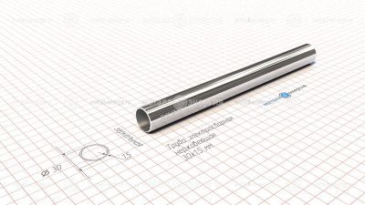Труба электросварная нержавеющая 30х1,5 изображение и чертёж